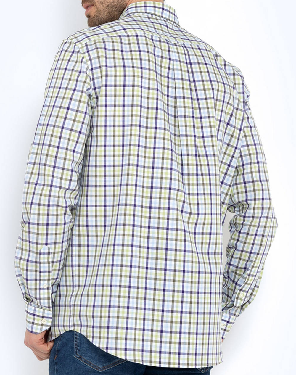 THE BOSTONIANS CAMASA MAVERICK FLAME REGULAR FIT MedCheck SLUB Button-down Regular Fit