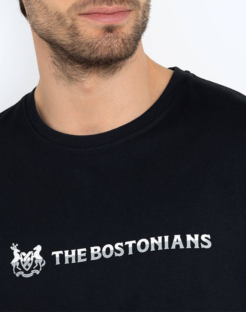 THE BOSTONIANS BLUZA T-SHIRT TWO-TONE LOGO REGULAR