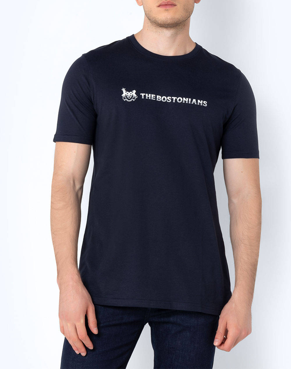 THE BOSTONIANS BLUZA T-SHIRT TWO-TONE LOGO REGULAR