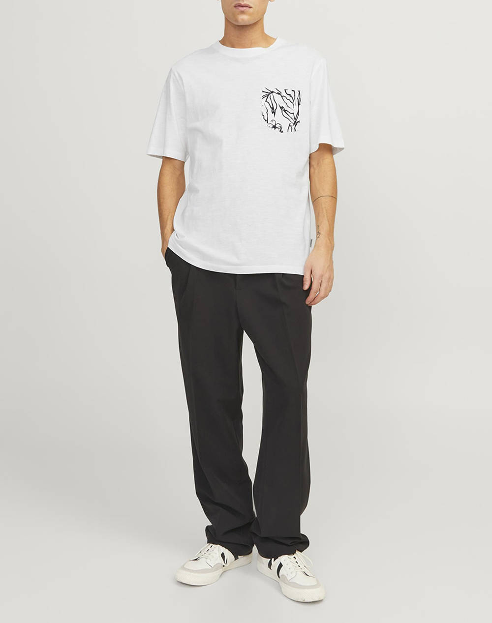 JACK&JONES JORLAFAYETTE POCKET TEE SS CREW NECK LN