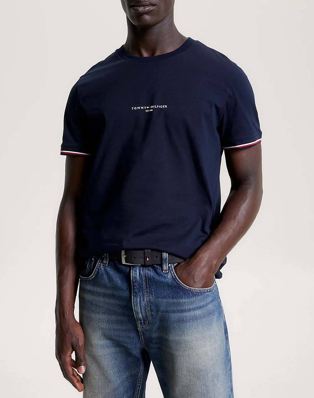 TOMMY HILFIGER TOMMY LOGO TIPPED TEE