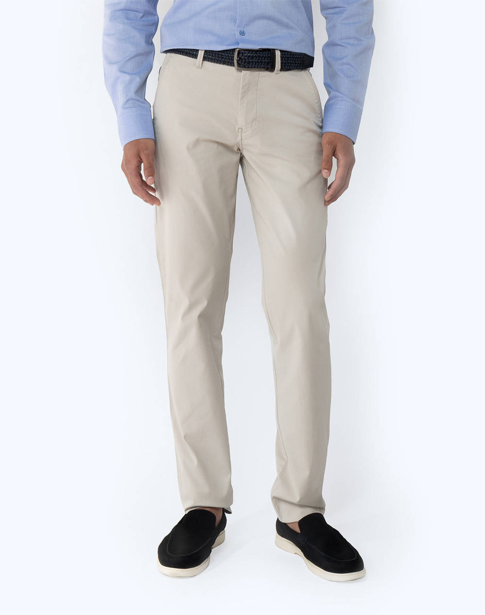 THE BOSTONIANS PANTALONI CHINOS DOBBY REGULAR FIT