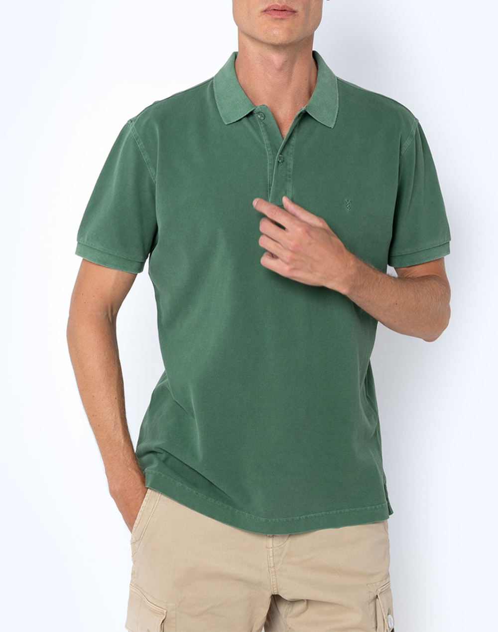 THE BOSTONIANS BLUZA POLO PIQUE DELAVE REGULAR FIT