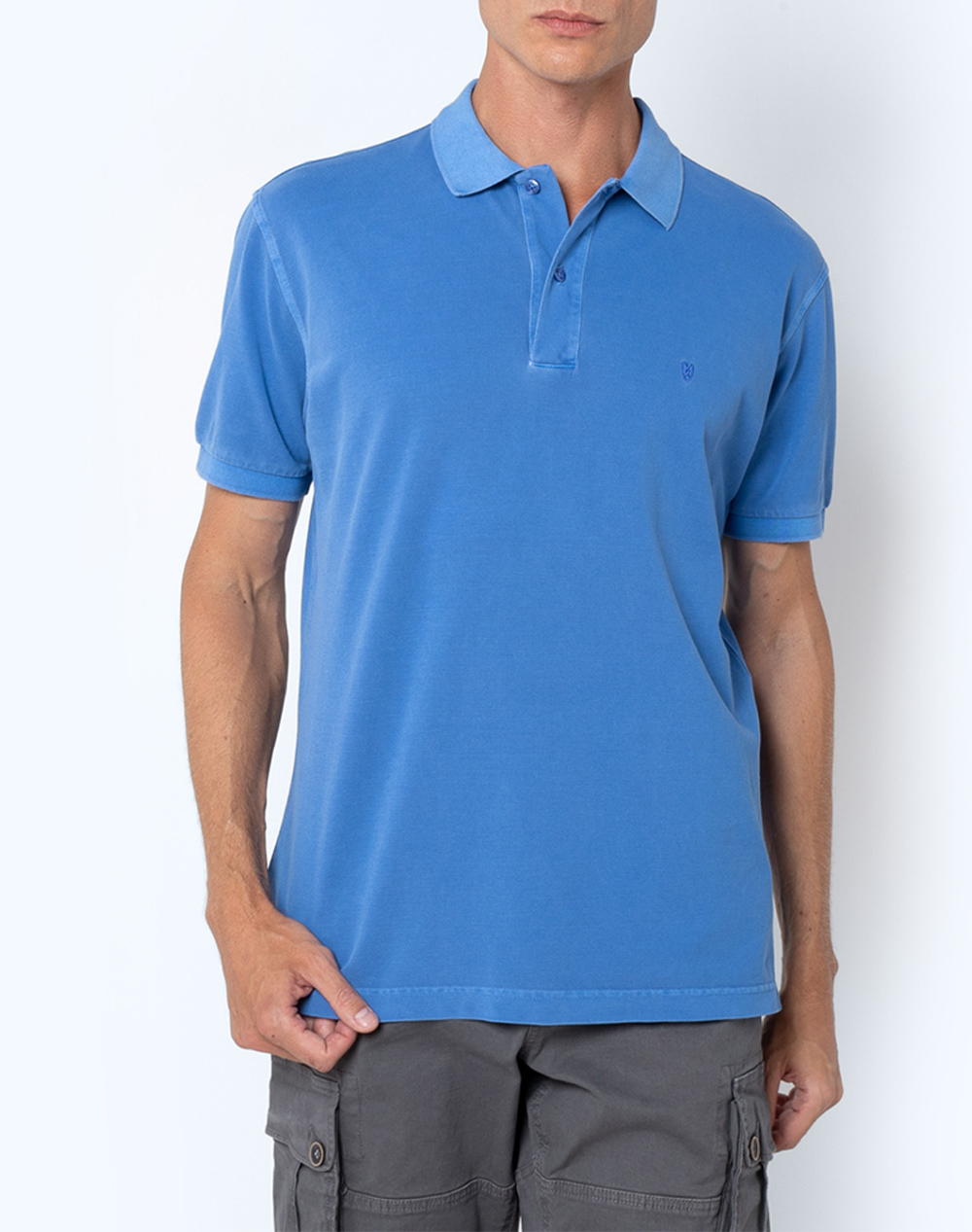 THE BOSTONIANS BLUZA POLO PIQUE DELAVE REGULAR FIT