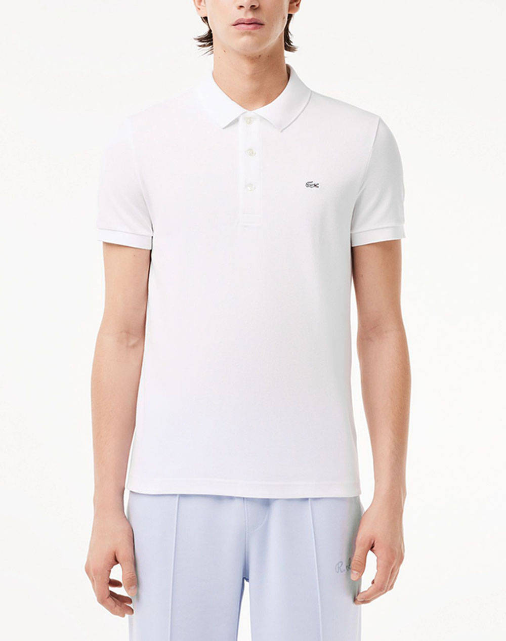 LACOSTE BLUZA SHORT SLEEVED RIBBED COLLAR SHIRT