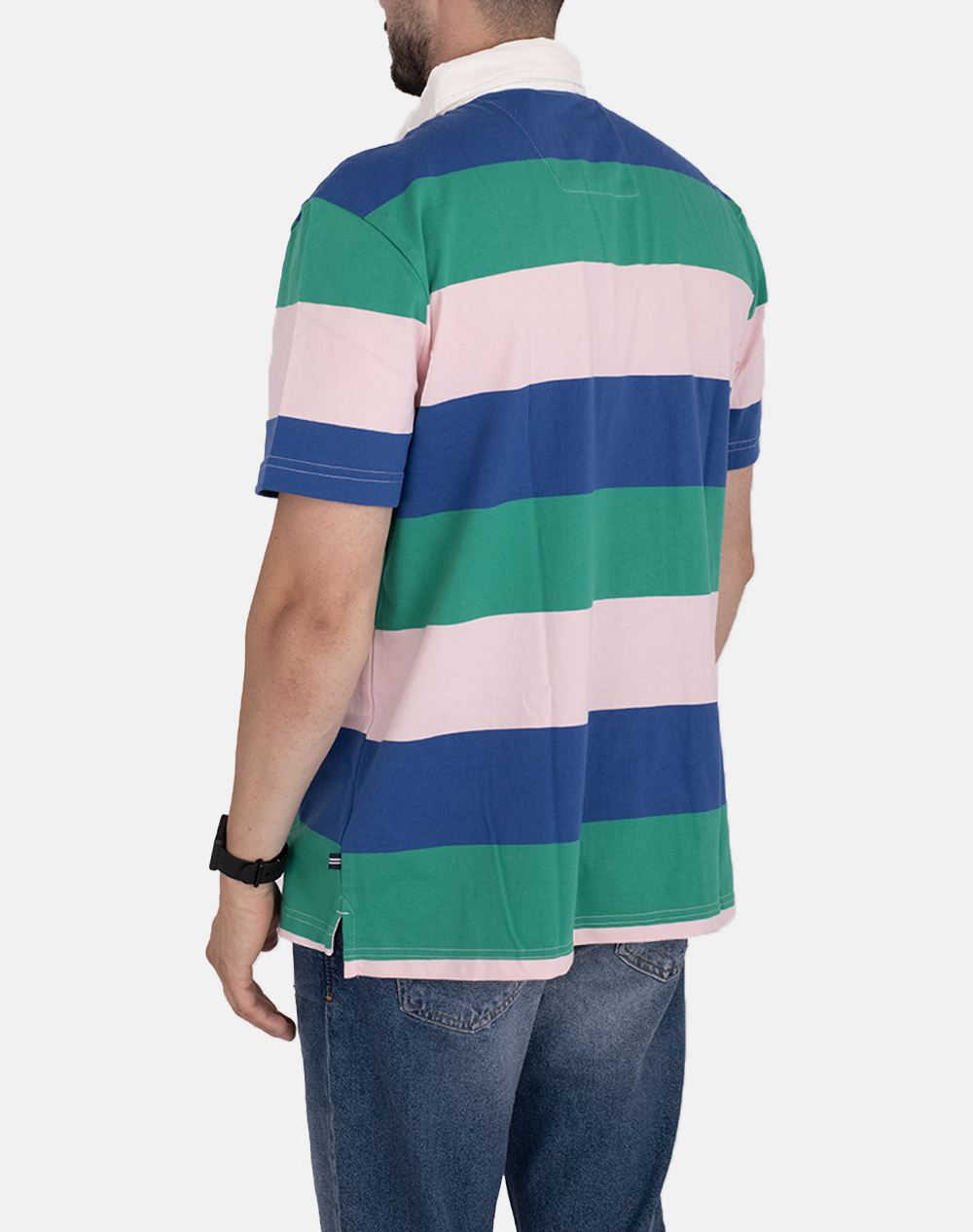 NAUTICA BLUZA POLO KM SS STRIPED RUGBY POLO_SUSTAINABLE SS STRIPED RUGBY POLO_SUSTAINABLE