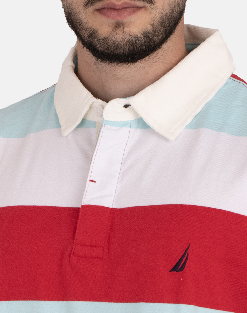 NAUTICA BLUZA POLO KM SS STRIPED RUGBY POLO_SUSTAINABLE SS STRIPED RUGBY POLO_SUSTAINABLE