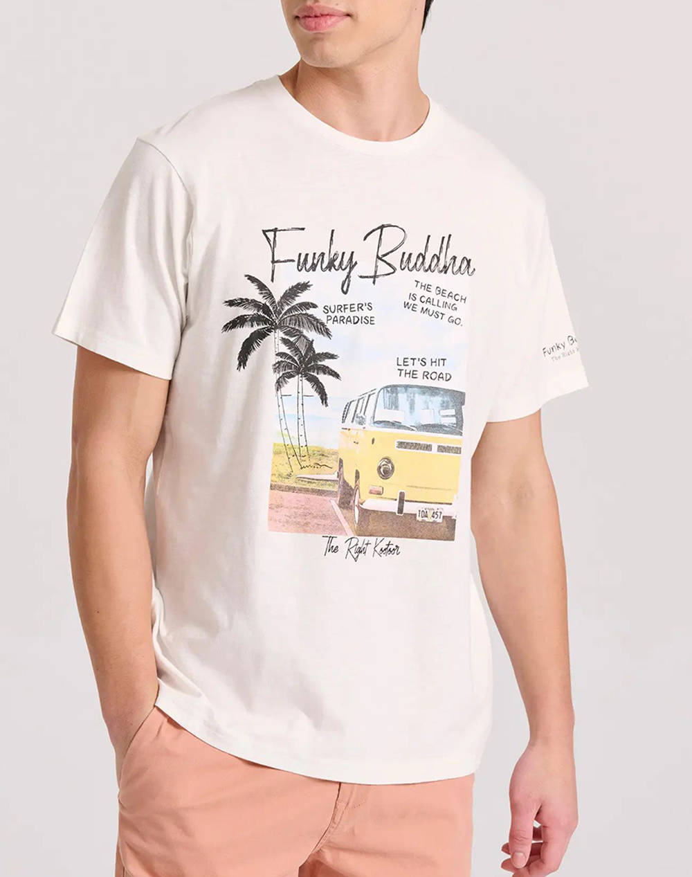 FUNKY BUDDHA T-shirt cu imprimeu vintage look