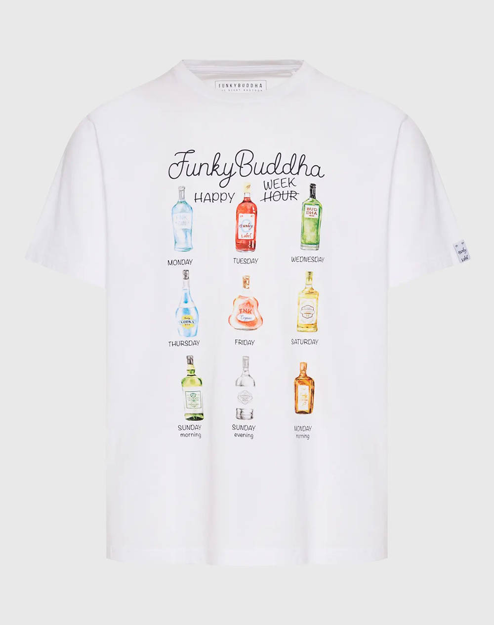 FUNKY BUDDHA T-shirt cu imprimeu weekly plan