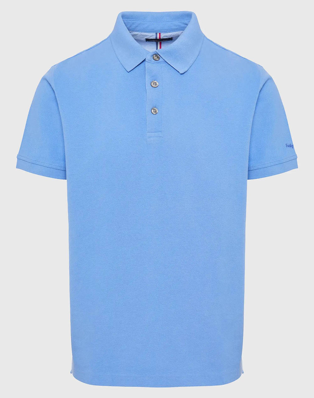 FUNKY BUDDHA Bluza polo cu broderie la maneca