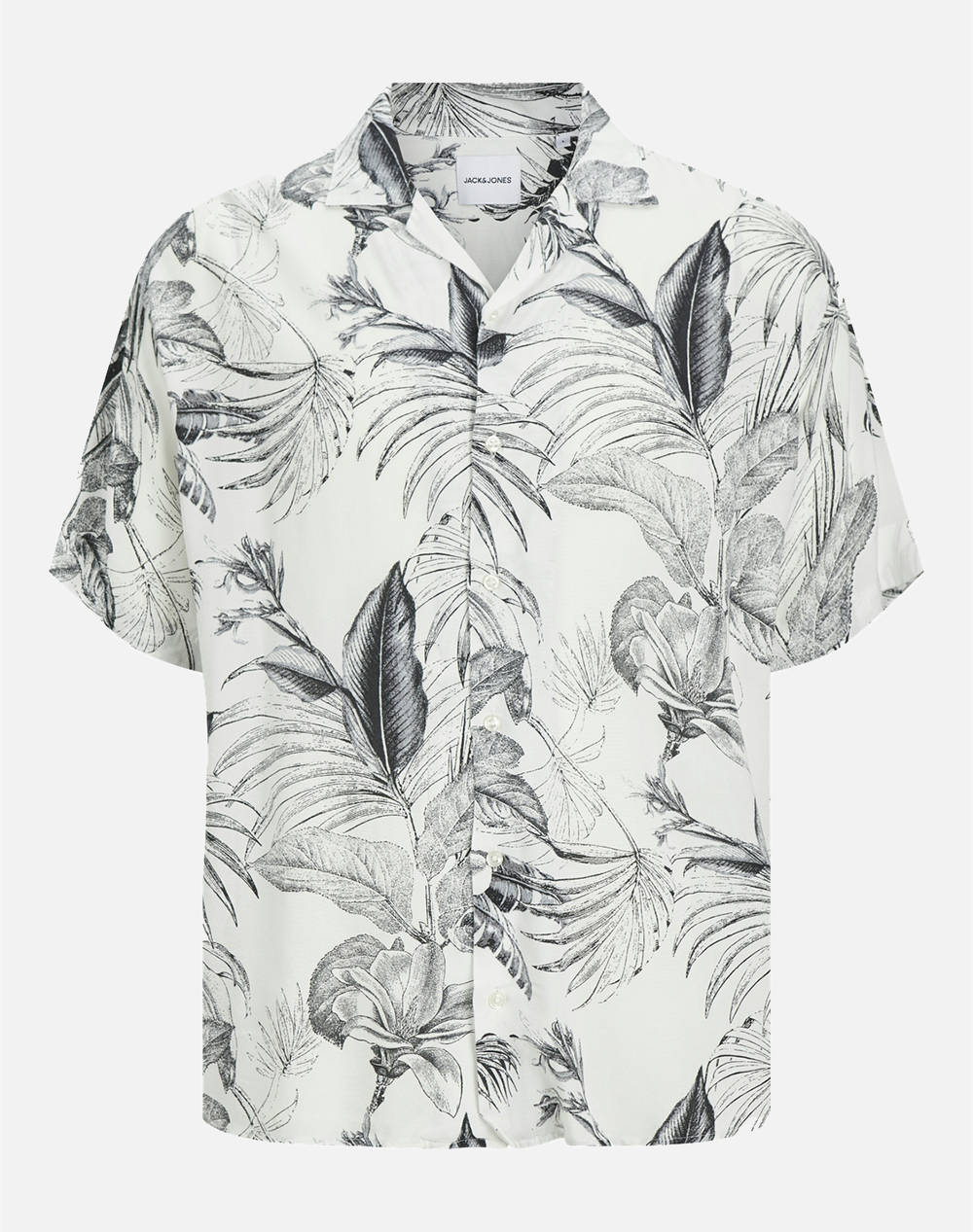 JACK&JONES JJGURU MONOCHROME AOP RESORT SHIRT JNR