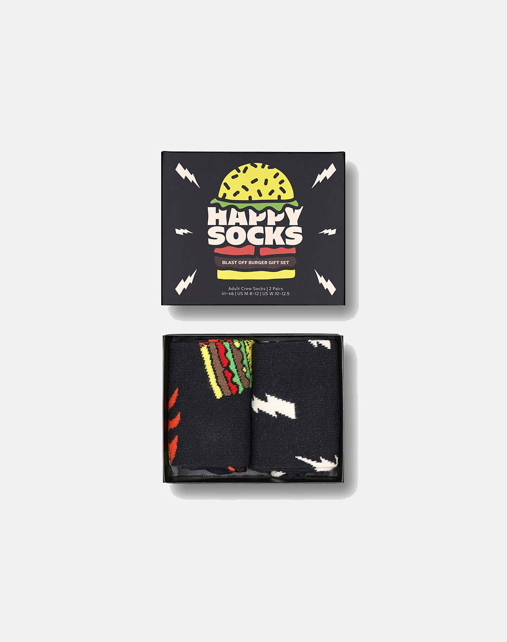 HAPPY SOCKS 2-Pack Blast Off Burger Socks Gift Set