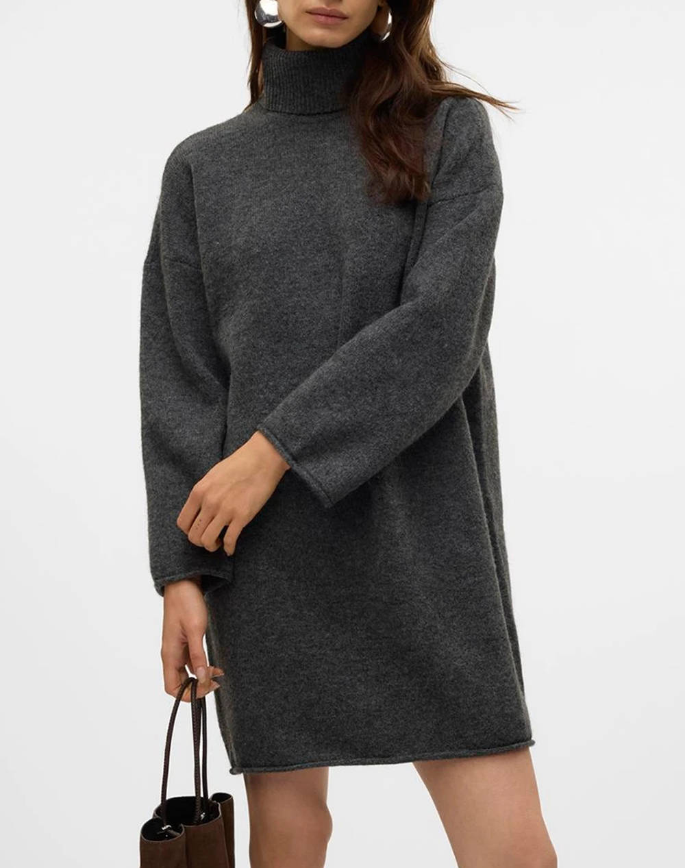 AWARE BY VERO MODA VMGEMMA LS ROLL NECK KNIT DRESS VMA NOOS