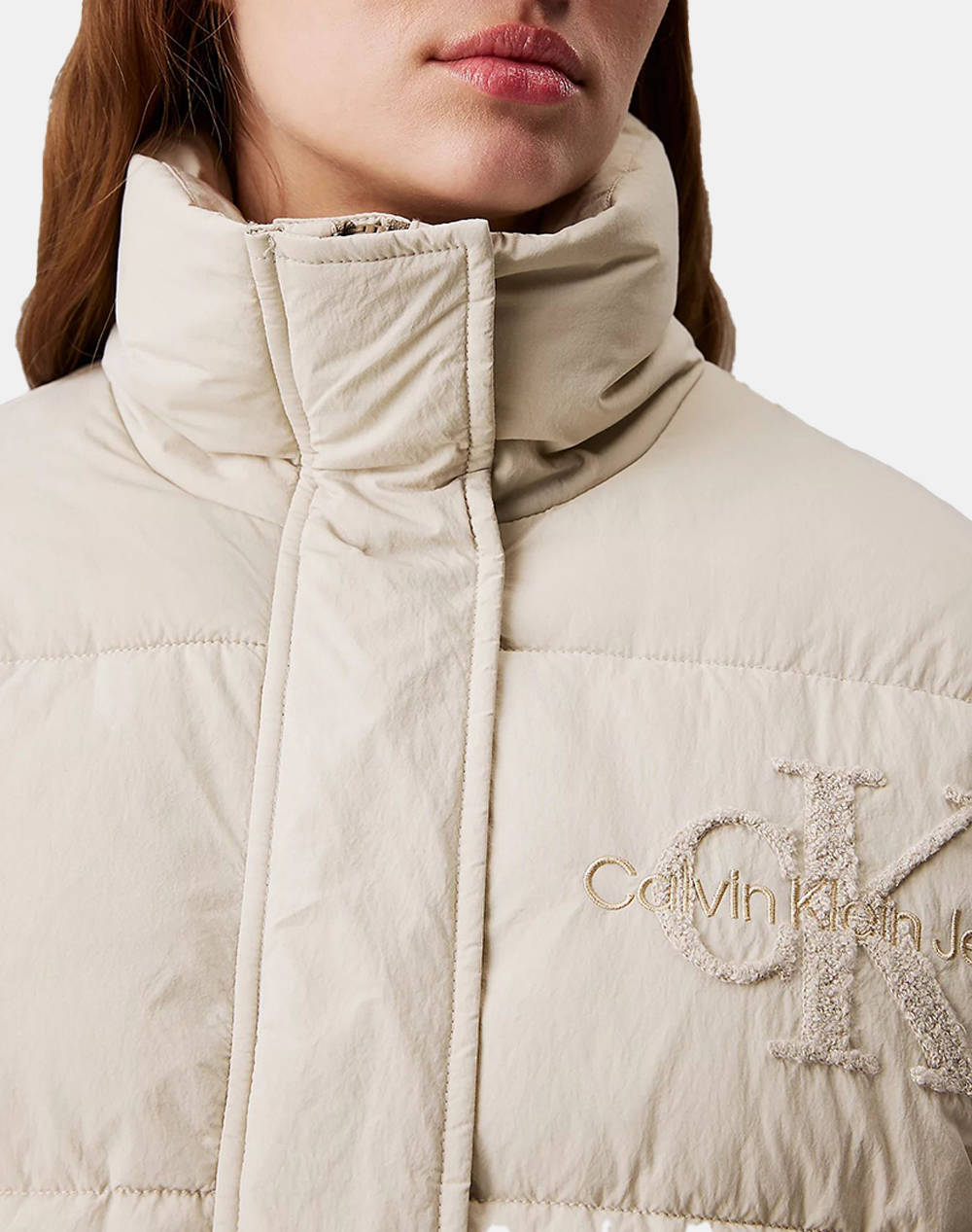 CALVIN KLEIN CHENILLE MONOLOGO PUFFER