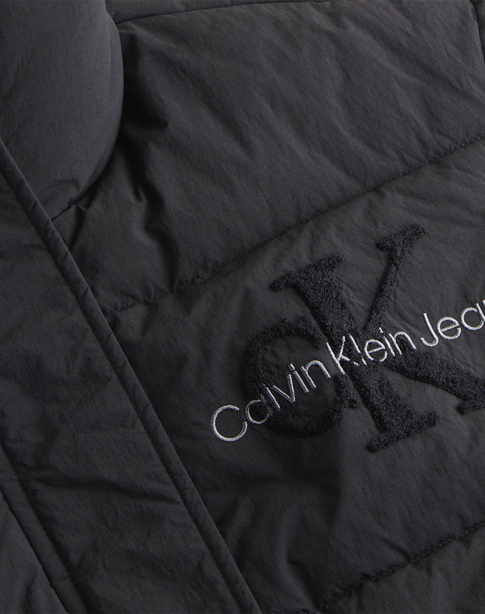 CALVIN KLEIN CHENILLE MONOLOGO PUFFER