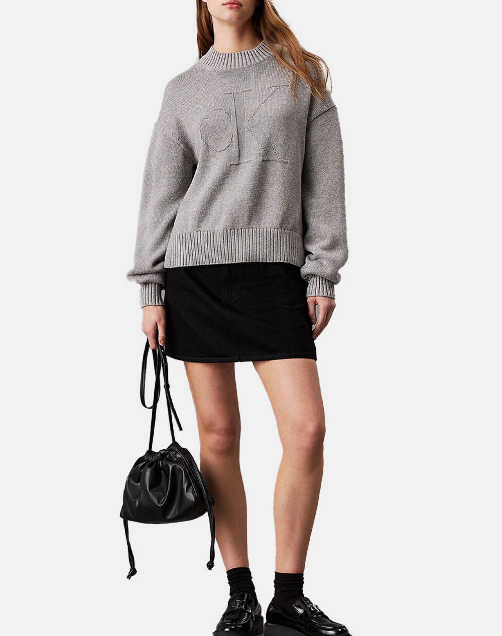 CALVIN KLEIN CK INTARSIA LOOSE SWEATER