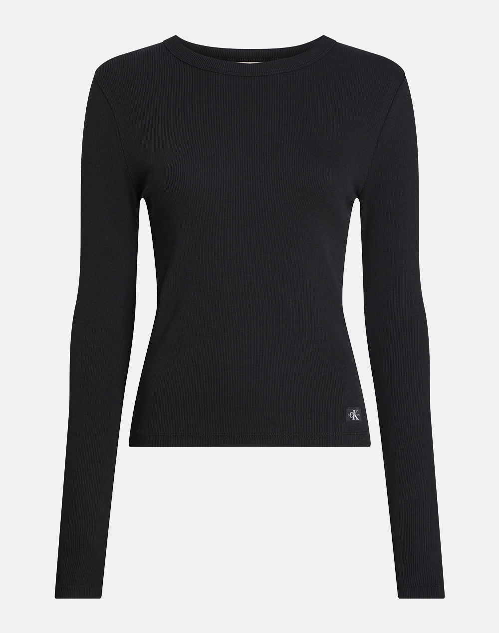 CALVIN KLEIN WOVEN LABEL RIB LONG SLEEVE