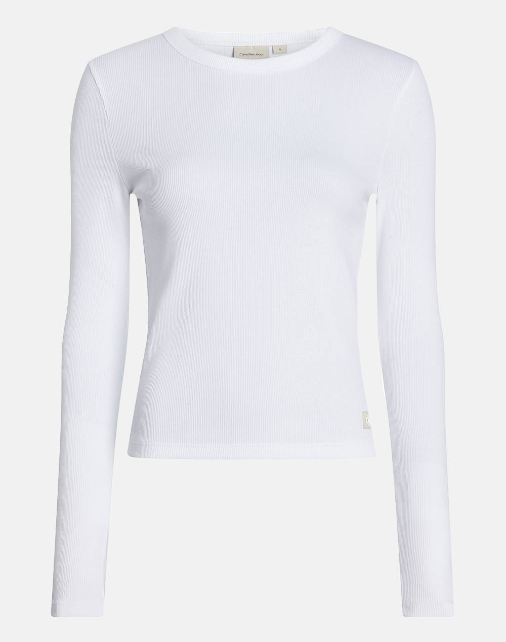 CALVIN KLEIN WOVEN LABEL RIB LONG SLEEVE