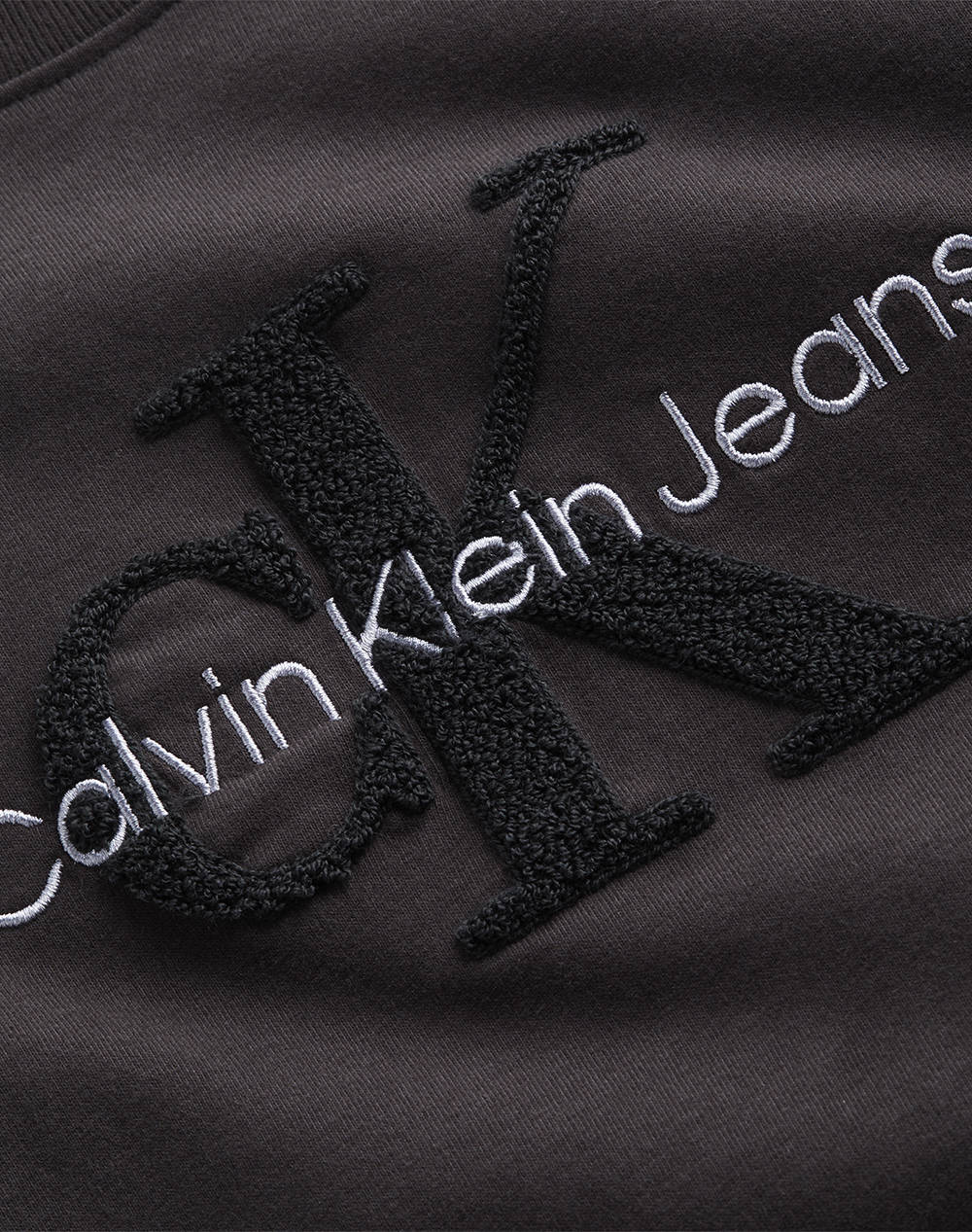 CALVIN KLEIN CHENILLE MONOLOGO REGULAR TEE