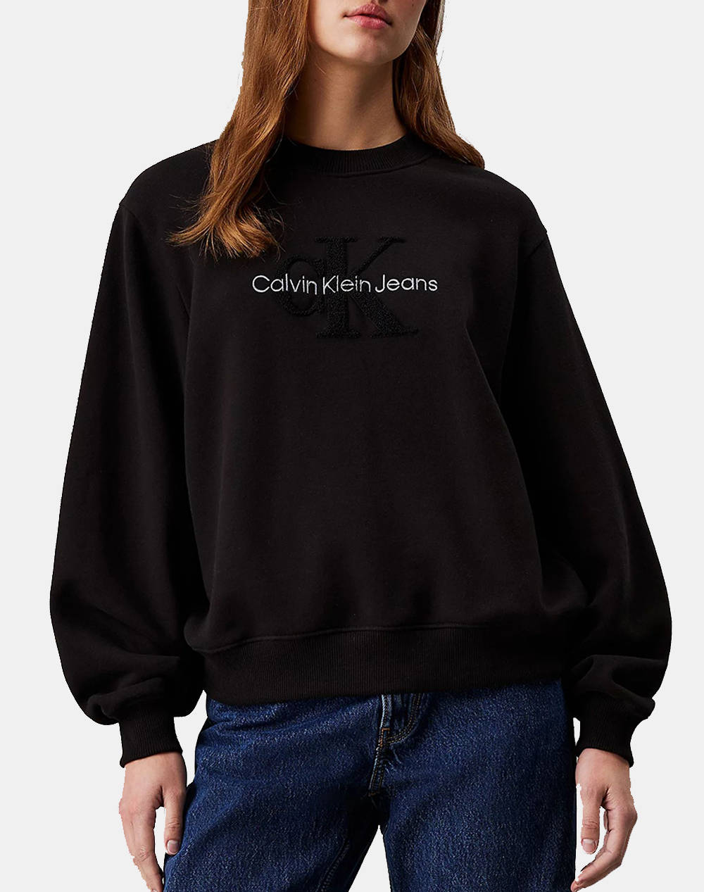 CALVIN KLEIN CHENILLE MONOLOGO CREWNECK