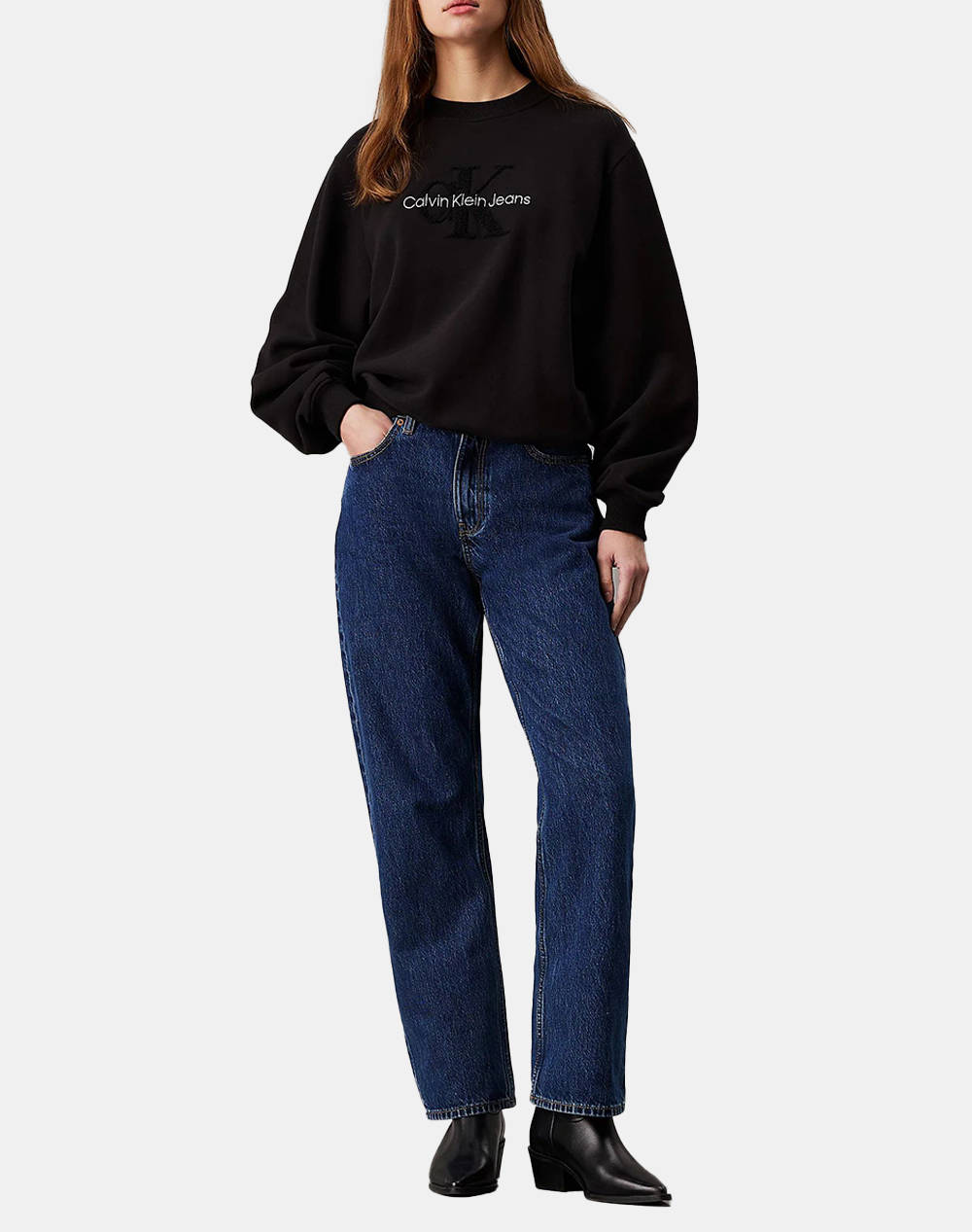 CALVIN KLEIN CHENILLE MONOLOGO CREWNECK