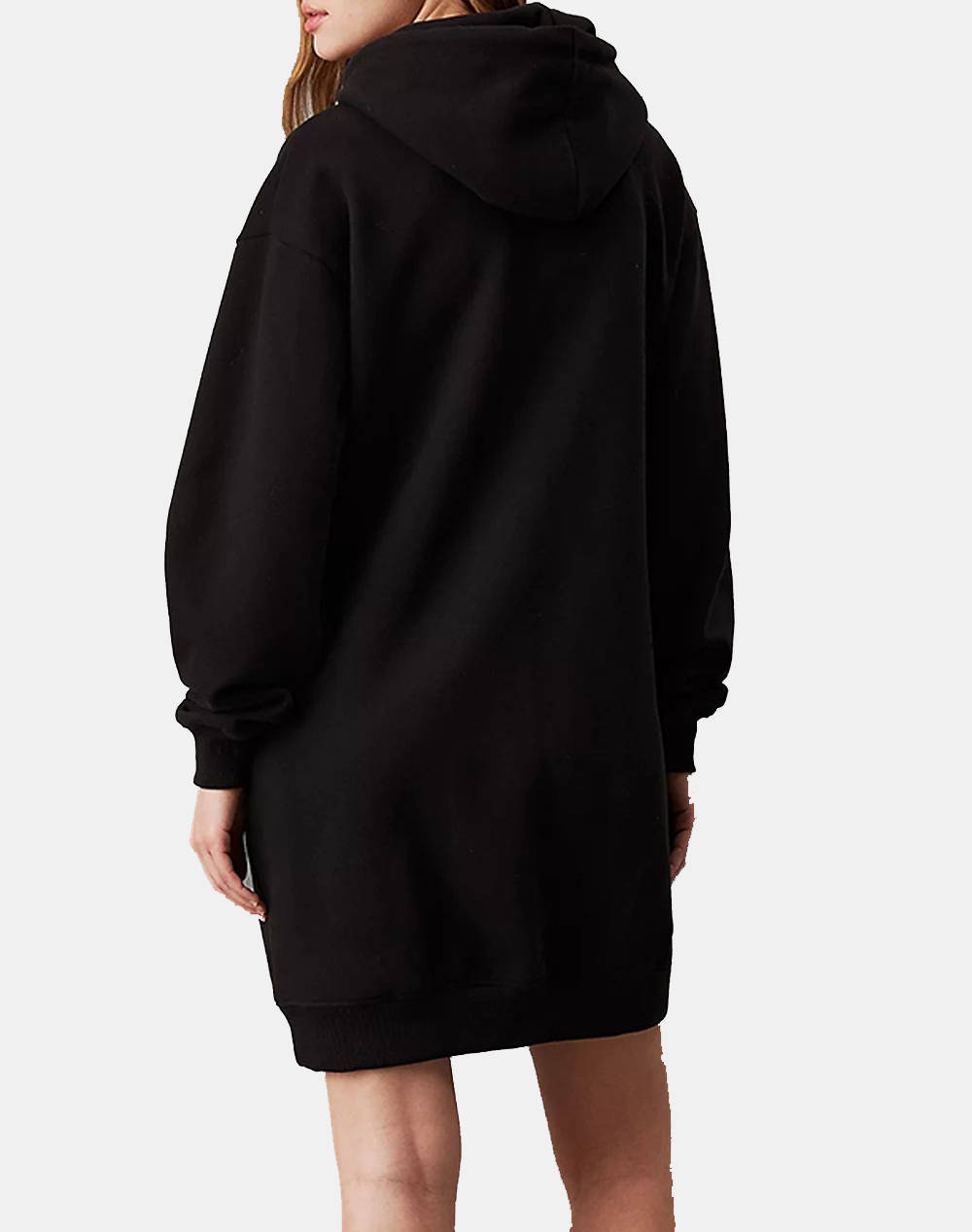 CALVIN KLEIN CHENILLE MONOLOGO HOODIE DRESS