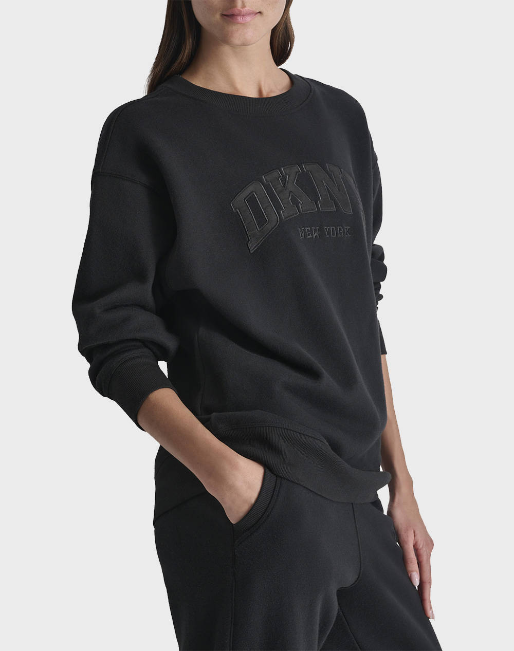 DKNY DP4T9809 LOGO PULOVER CU MANECA LUNGA DKNY