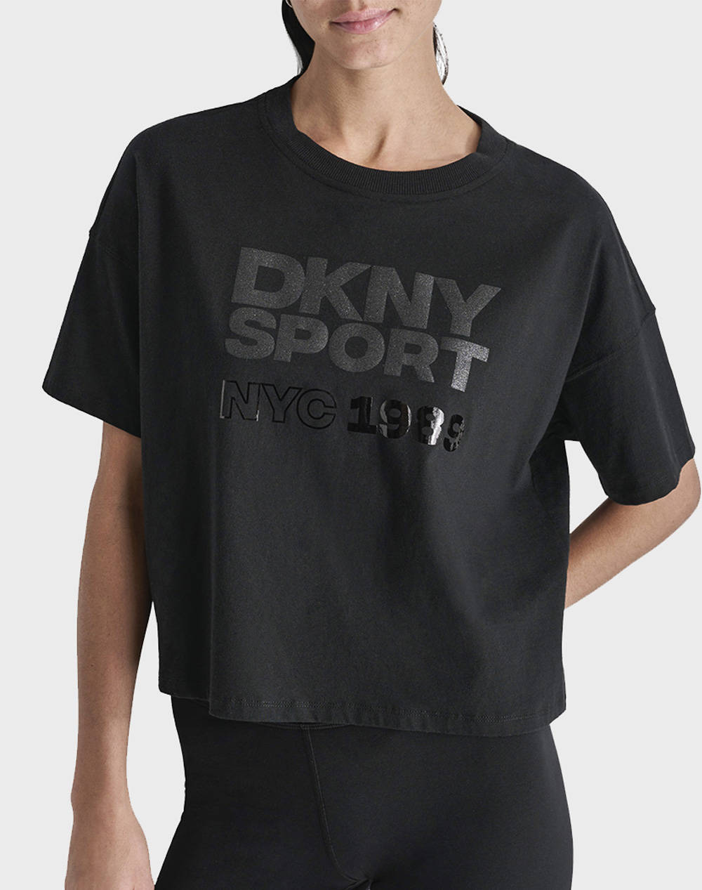 DKNY DP4T9972 LOGO BLUZA CU MANECA SCURTA DKNY