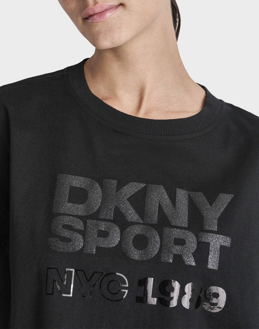 DKNY DP4T9972 LOGO BLUZA CU MANECA SCURTA DKNY