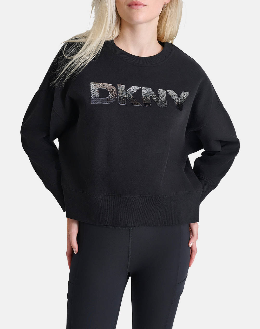 DKNY DP4T1071 LOGO PULOVER CU MANECA LUNGA DKNY