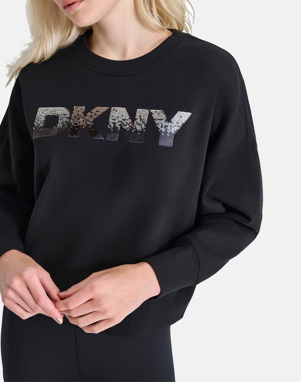 DKNY DP4T1071 LOGO PULOVER CU MANECA LUNGA DKNY