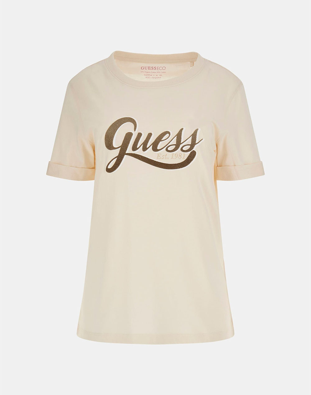 GUESS SS CN GLITTERY LOGO TEE BLUZA DE DAMA