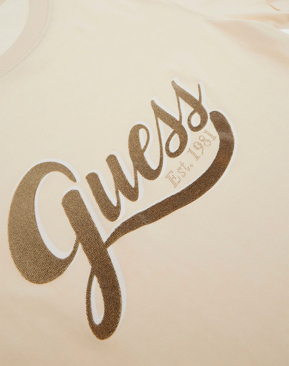 GUESS SS CN GLITTERY LOGO TEE BLUZA DE DAMA