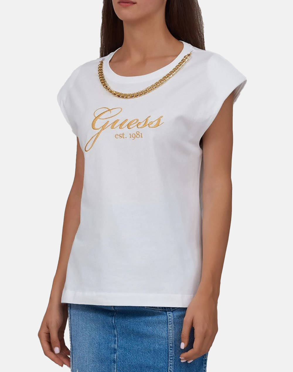 GUESS SS CN CRYSTAL LOGO TEE BLUZA DE DAMA