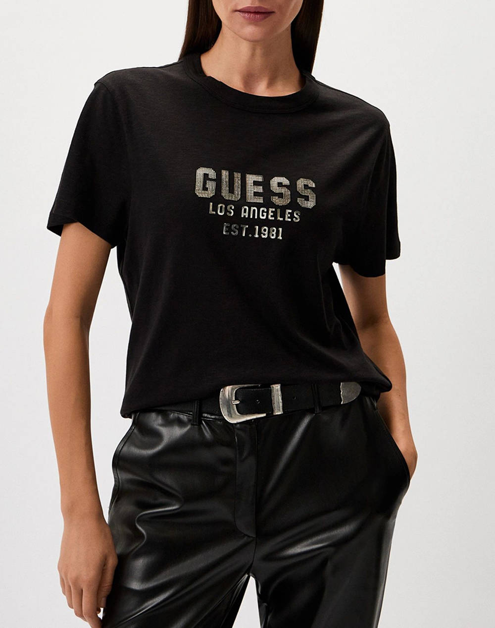 GUESS SS CN PYRAMIDE STUDS TEE BLUZA DE DAMA