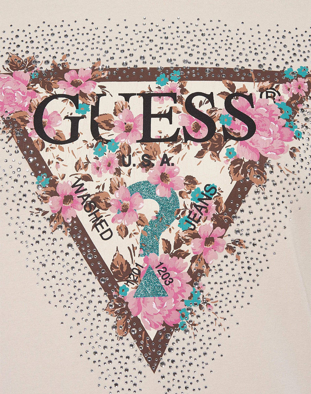 GUESS SS CN CHERRY FLOWER TEE BLUZA DE DAMA