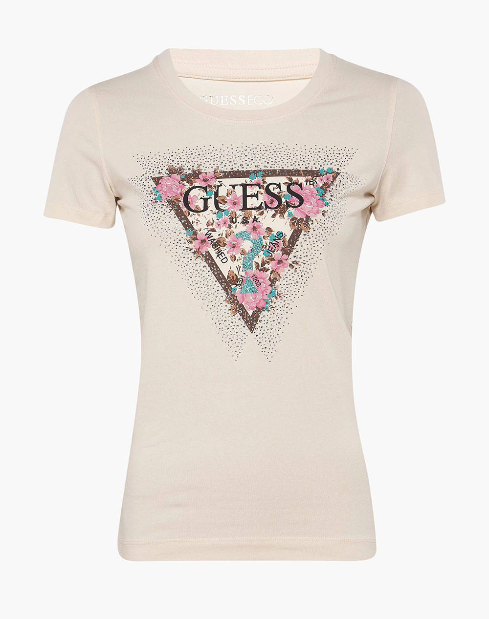 GUESS SS CN CHERRY FLOWER TEE BLUZA DE DAMA