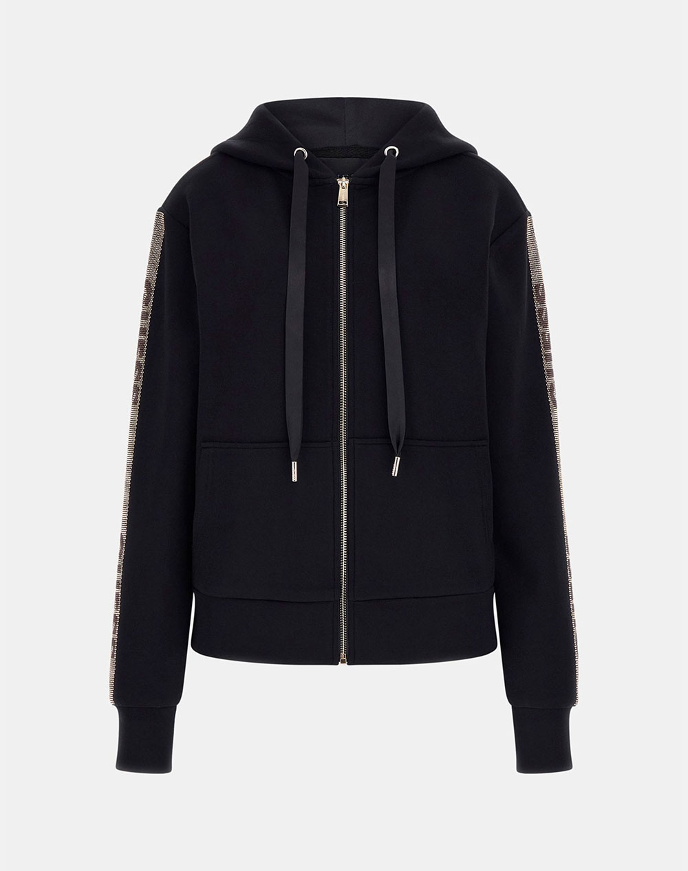 GUESS HOOD STUDS LOGO SWEATSHIRT HANORAC DE DAMA