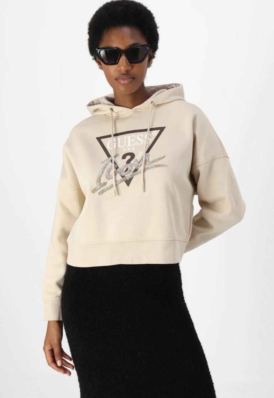 GUESS HOODED ICON SWEATSHIRT HANORAC DE DAMA