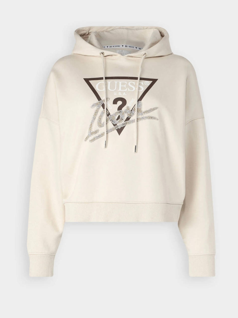 GUESS HOODED ICON SWEATSHIRT HANORAC DE DAMA