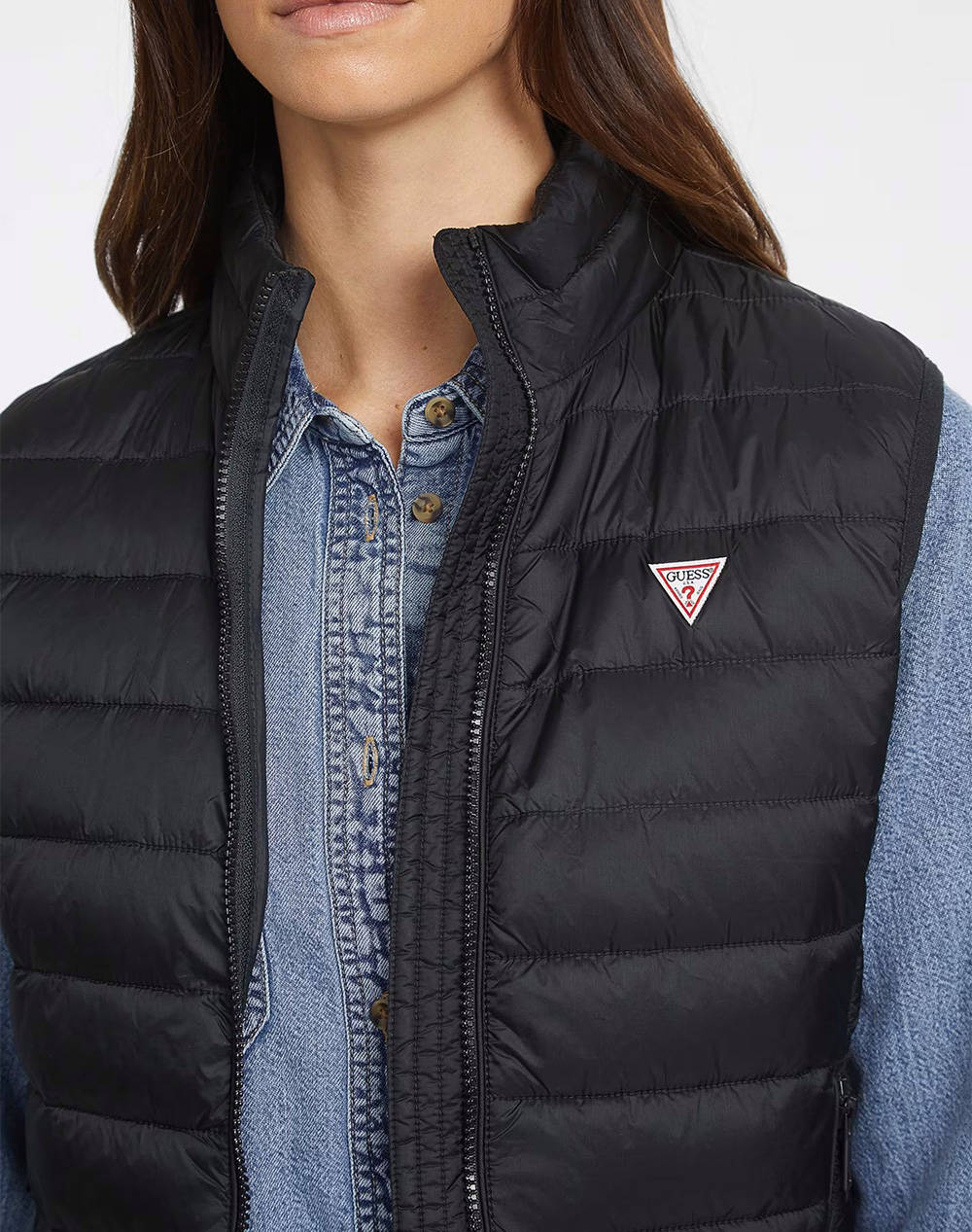 GUESS JEANS GJ PUFFER VEST VESTA DE DAMA