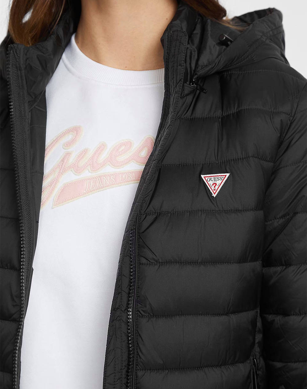 GUESS JEANS GJ HOODED PUFFER GEACA DE DAMA