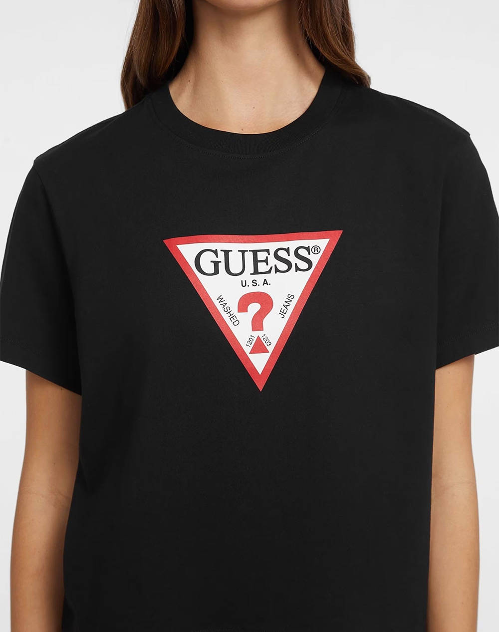 GUESS JEANS GJ SS CN BOXY ICONIC - ORGANIC COTTON 160GSM BLUZA W