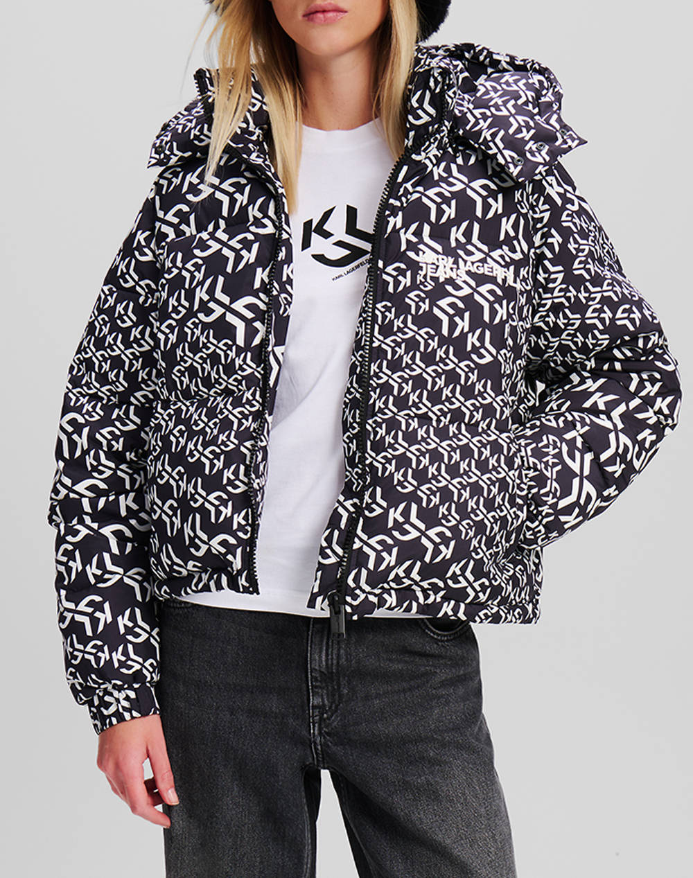 KARL LAGERFELD JEANS KLJ MONOGRAM PUFFER