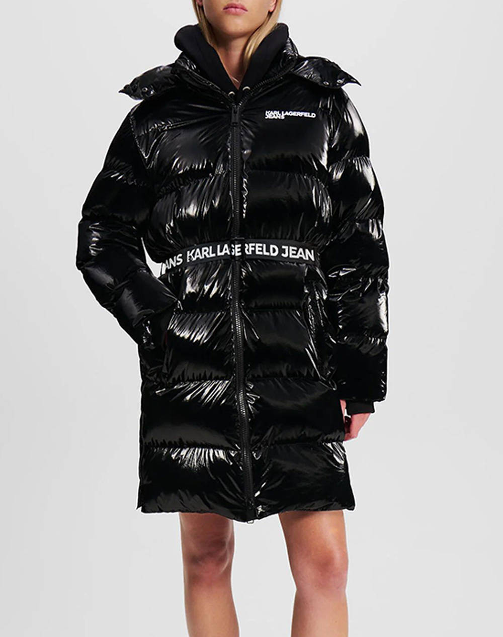 KARL LAGERFELD KLJ LONG BELTED PUFFER