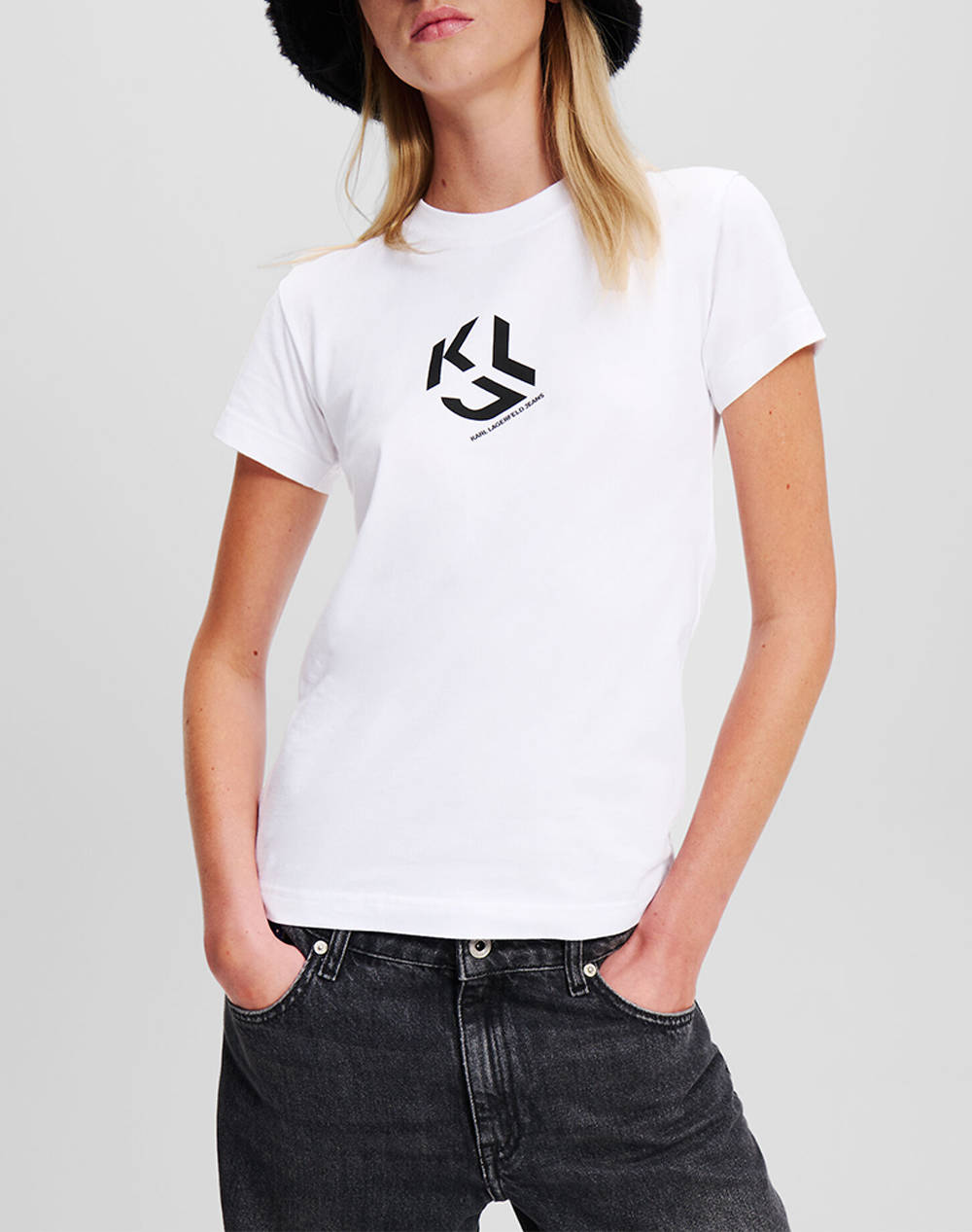 KARL LAGERFELD JEANS KLJ SLIM FIT MONOGRAM TEE