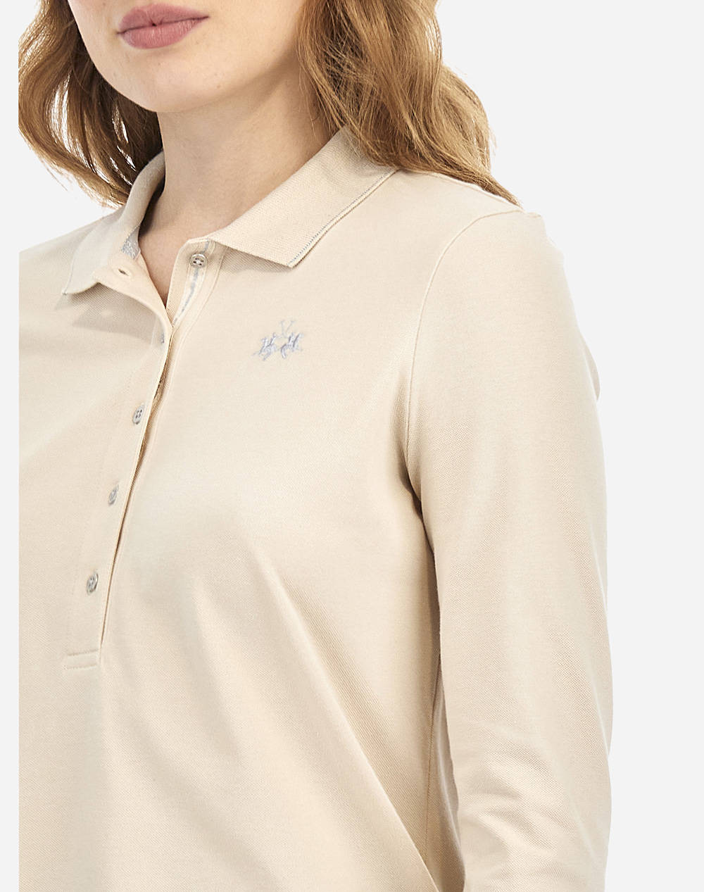 LA MARTINA BLUZA POLO MM WOMAN L/S POLO PIQUET STRETCH