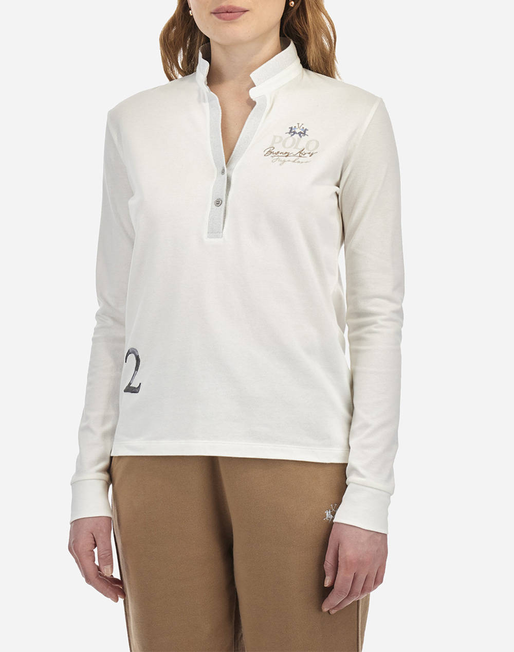 LA MARTINA BLUZA POLO MM WOMAN POLO LONG SLEEVES PIQUET