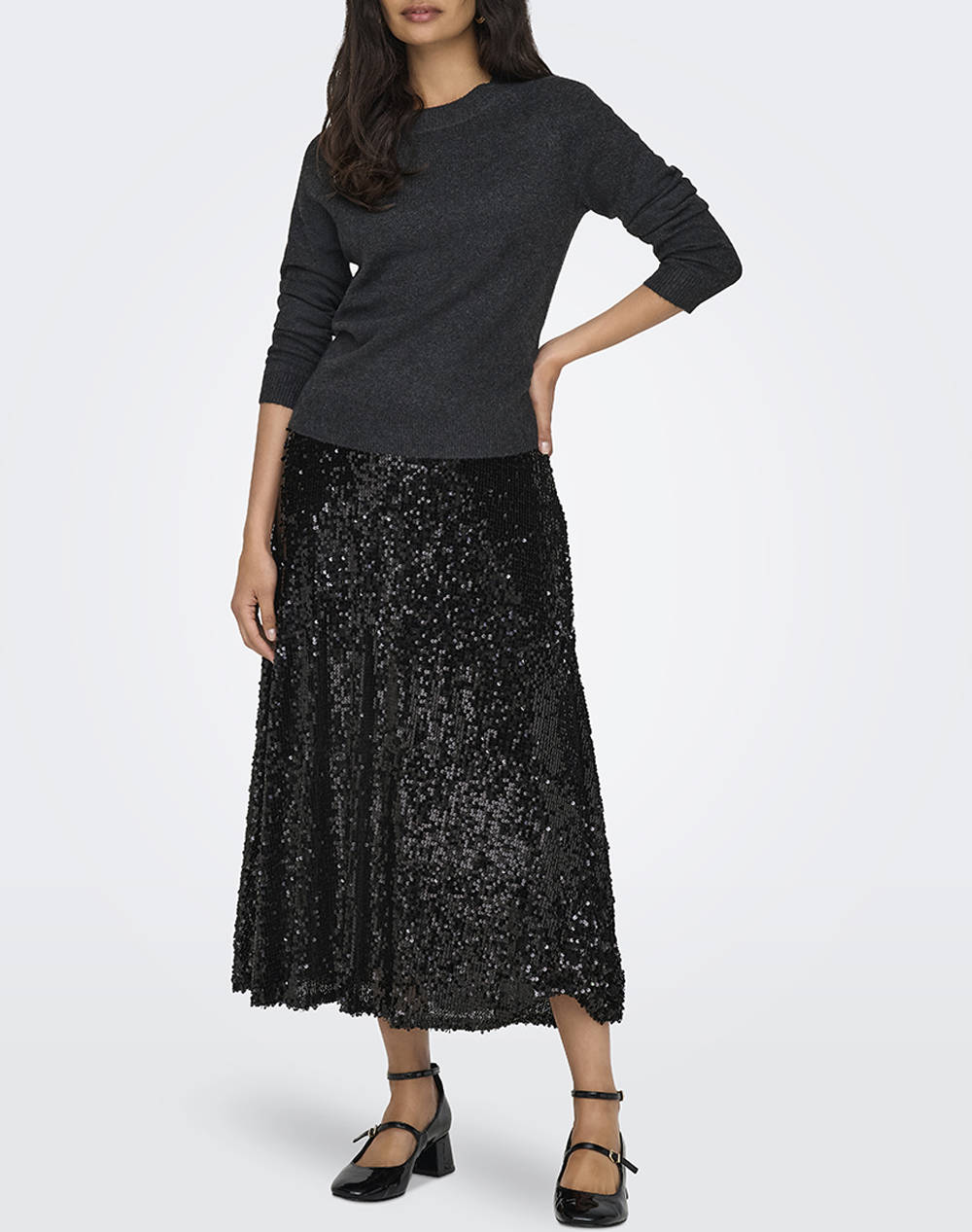 ONLY ONLCARIN SEQUINS A-SHAPE SKIRT WVN