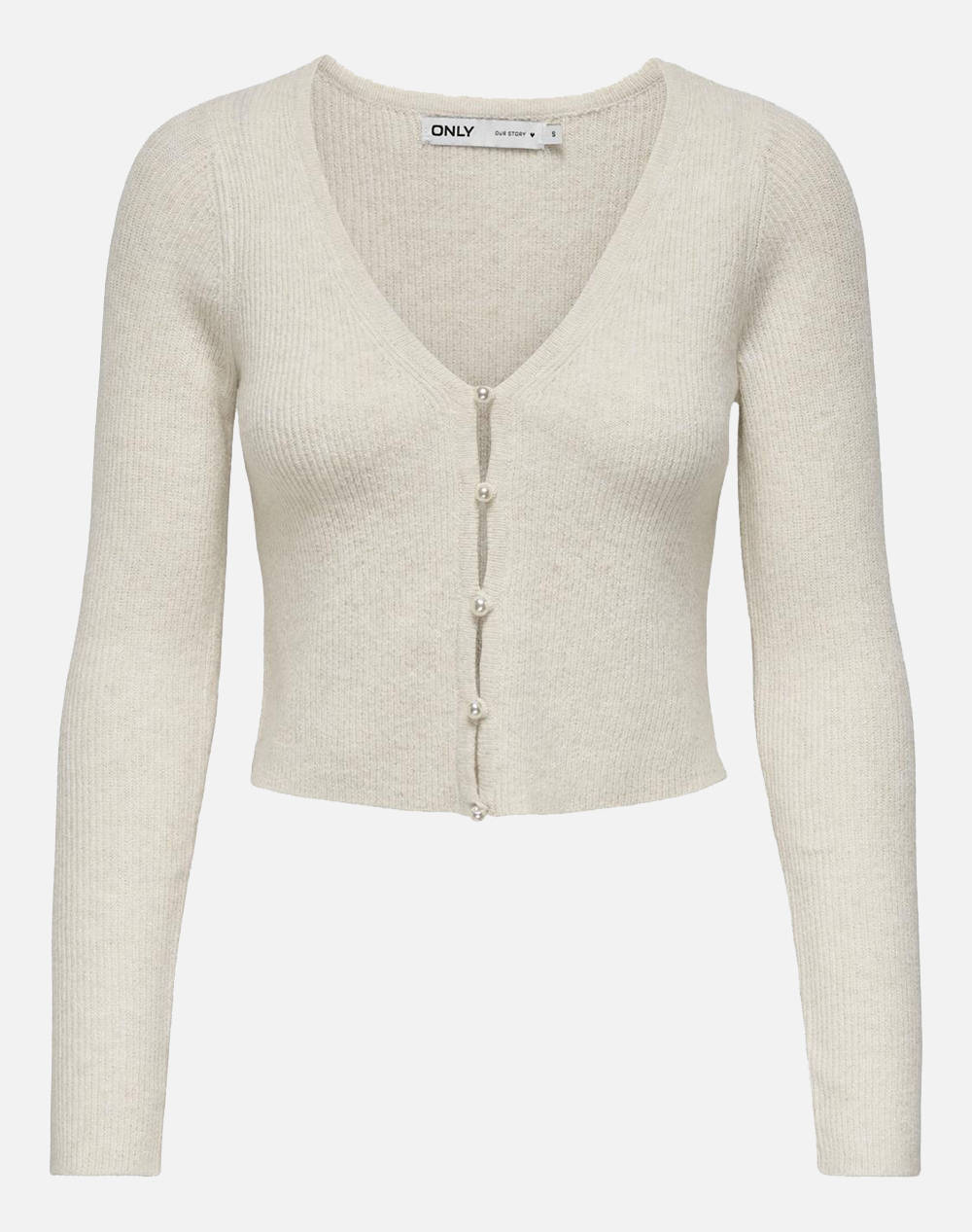 ONLY ONLRICA LIFE LS VNECK PEARL CARDIGAN KNT